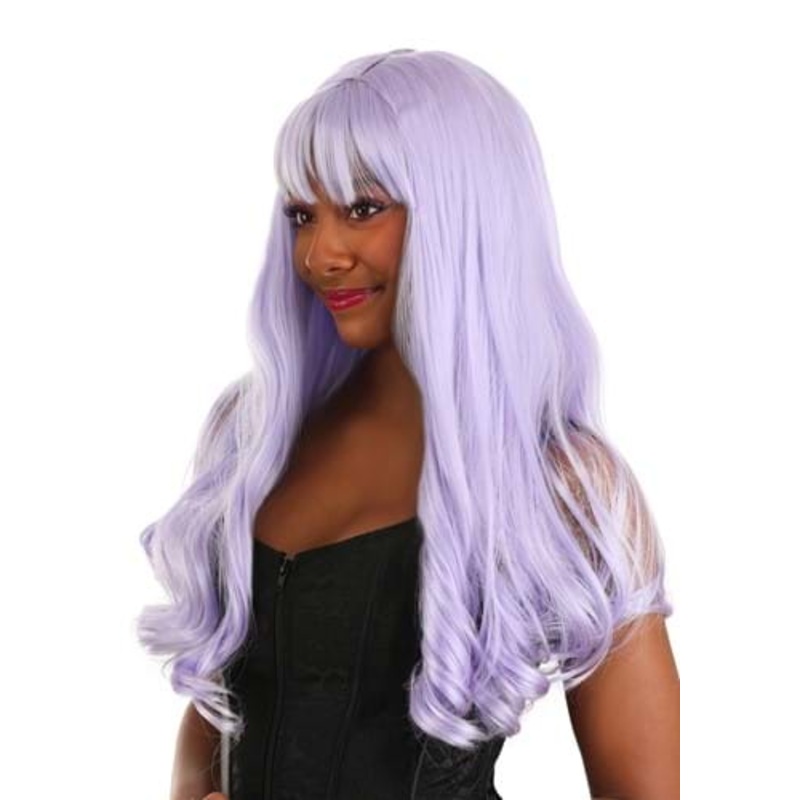 Light Purple Long Wavy Wig for Women Standard
