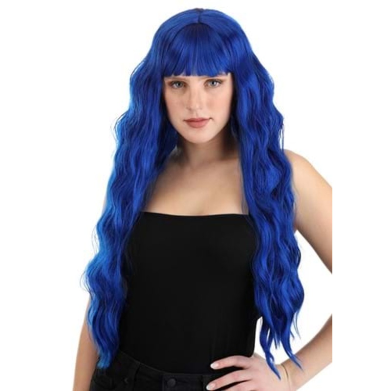 Royal Blue Full Wavy Wig for Women Standard