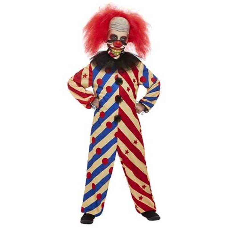 Boys Creepy Clown Costume Small