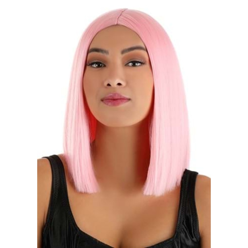 Light Pink Women's Long Bob Costume Wig Standard