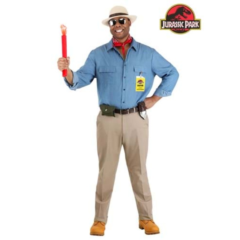 Men's Plus Size Jurassic Park Dr. Grant Costume 2X