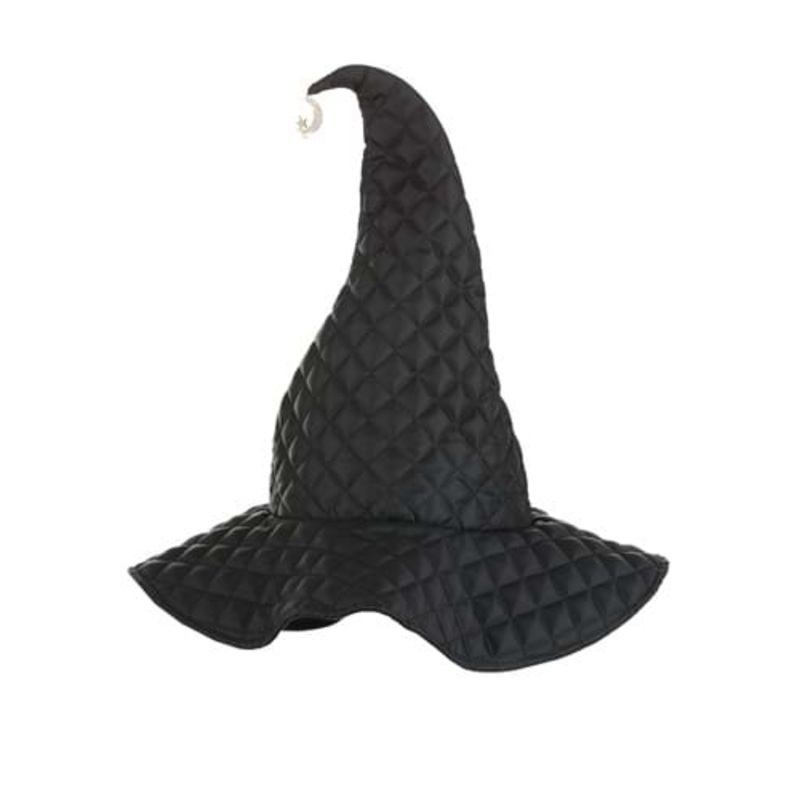 Quilted Black Witch Women's Costume Hat Standard