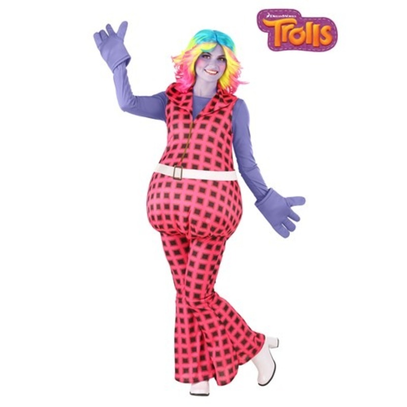 Trolls Lady Glitter Sparkles Costume for Women Small