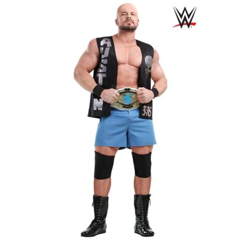 Adult Plus Size Stone Cold Steve Austin WWE Costume 2X