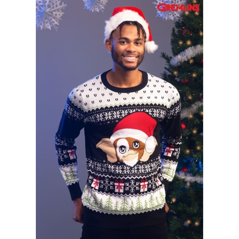 Gremlins Gizmo Claus Adult Ugly Christmas Sweater Small