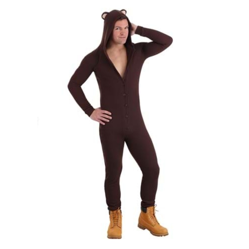 Men's Sexy Brown Bear Costume Small