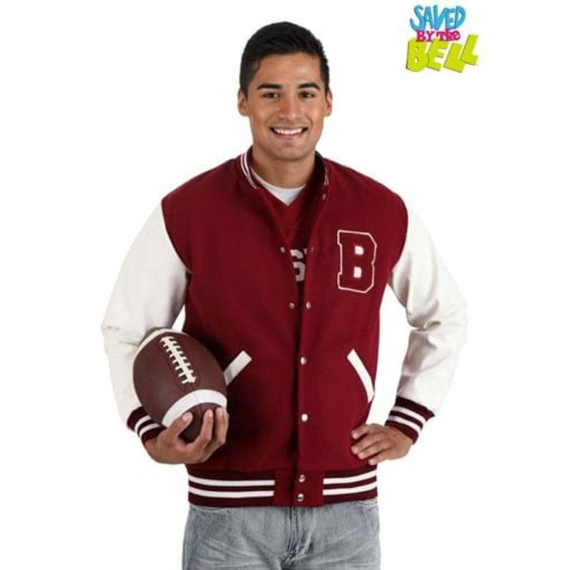 Saved By The Bell Adult Bayside High Letterman's Jacket Medium