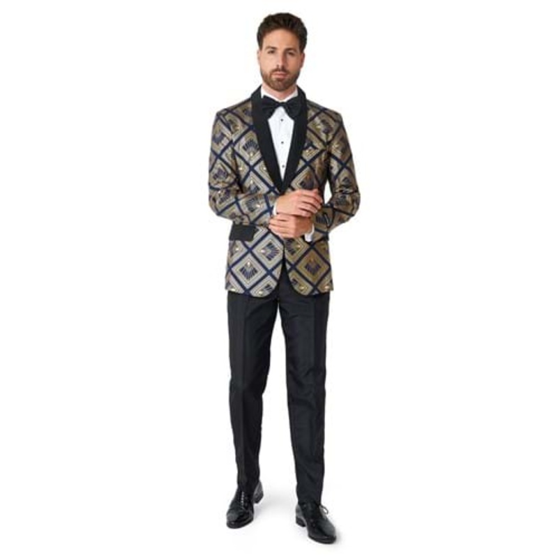 Suitmeister Art Deco Deep Navy Suit Medium