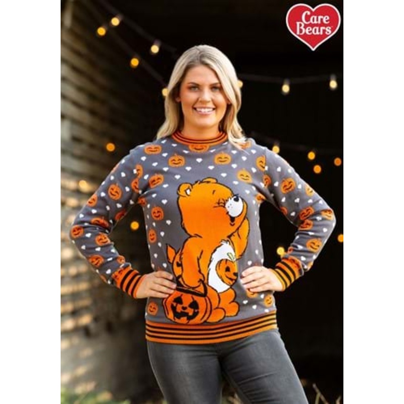 Care Bears Trick-or-Sweet Bear Halloween Sweater for Adults X-Small