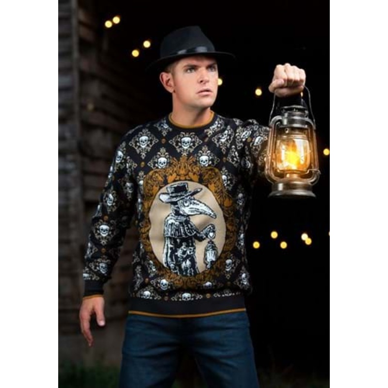 Plague Doctor Halloween Sweater for Adults Large
