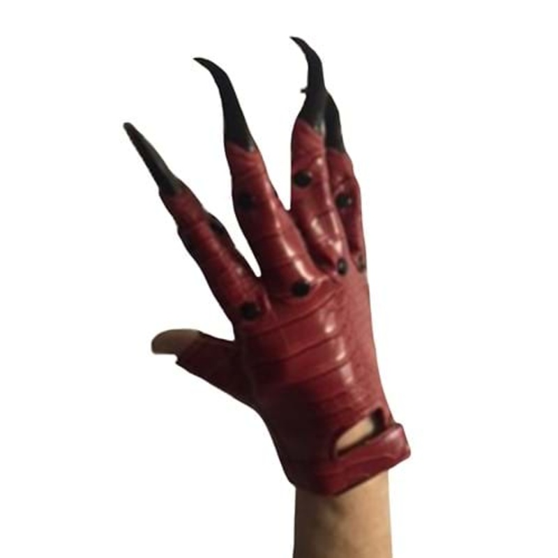 Red Lucifero Devil Claw Gloves for Adults Standard