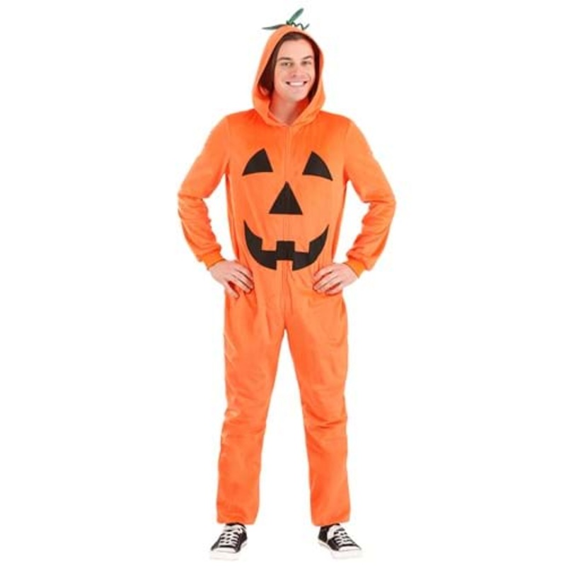 Adult Pumpkin Jumpsuit Costume Small