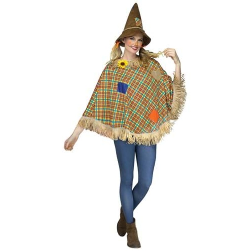 Adult Sweet Scarecrow Poncho Standard