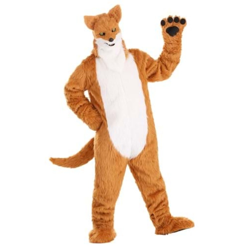 Fox Costume With Mouth Mover Mask for Adults Standard