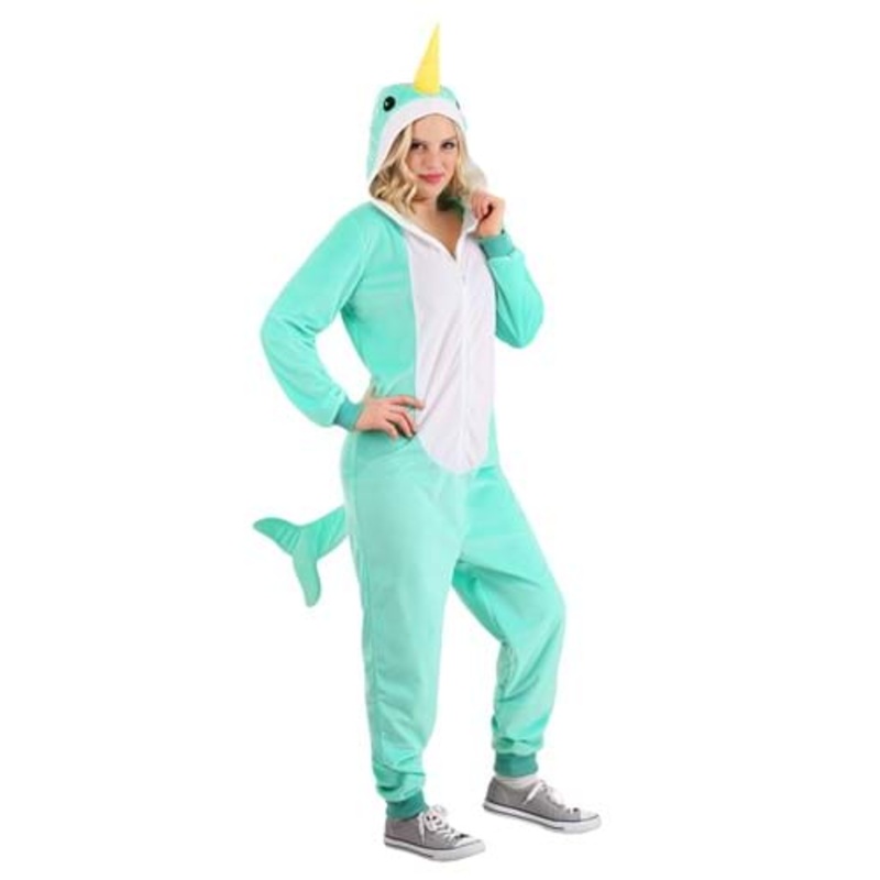 Narwhal Onesie Costume for Adults Small