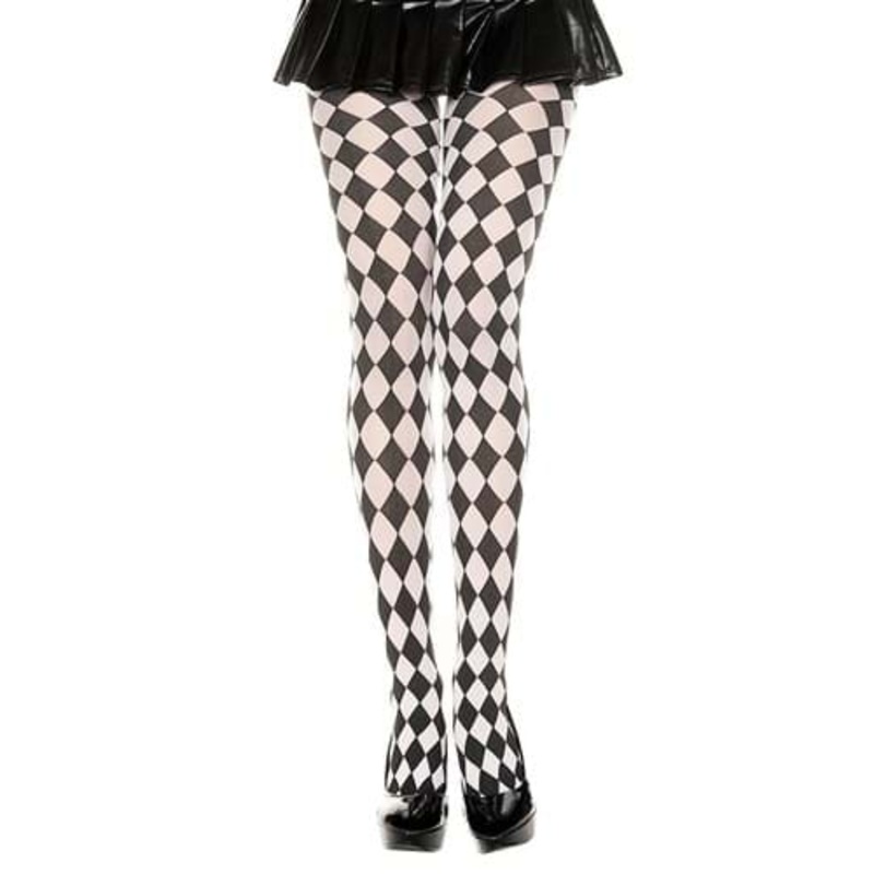 White Diamond Jester Tights for Women Standard