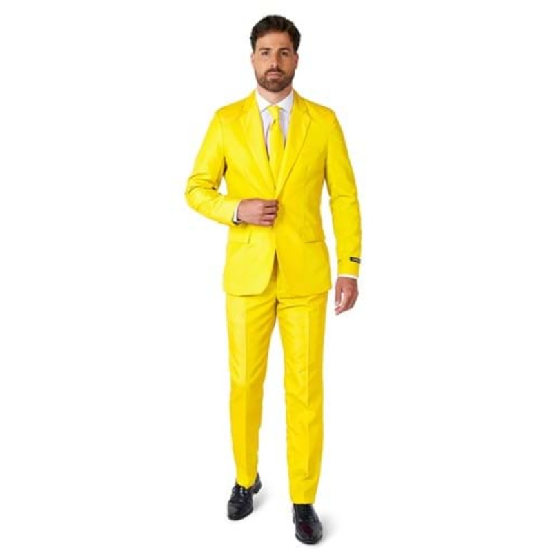 Suitmeister Solid Yellow Suit for Men Large