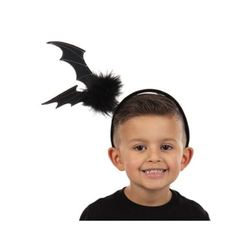 Black Bat Springy Headband Standard