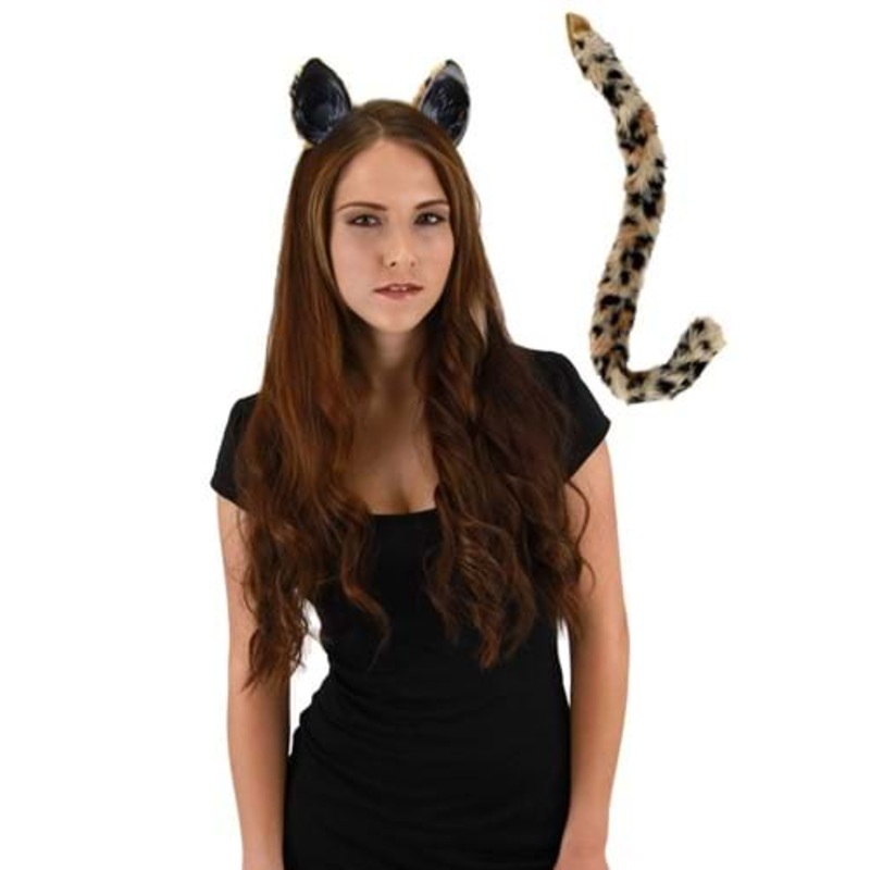 Cheetah Ears and Tail Costume Accessory Kit Standard