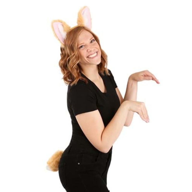 Corgi Ears Headband and Tail Accessory Costume Kit Standard