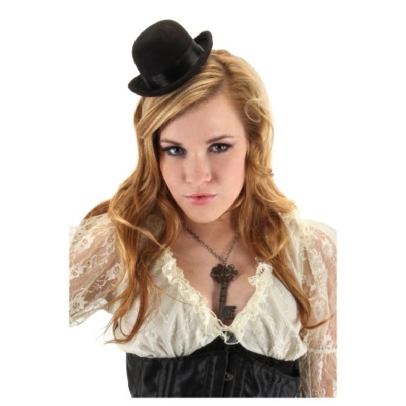 Mini Black Costume Bowler Hat Standard