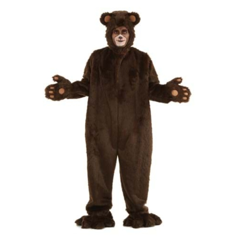 Plus Size Adult Deluxe Furry Brown Bear Costume 2X