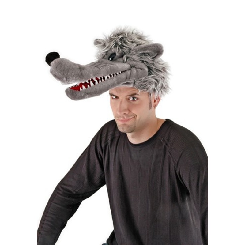 Big Bad Wolf Costume Plush Hat Standard