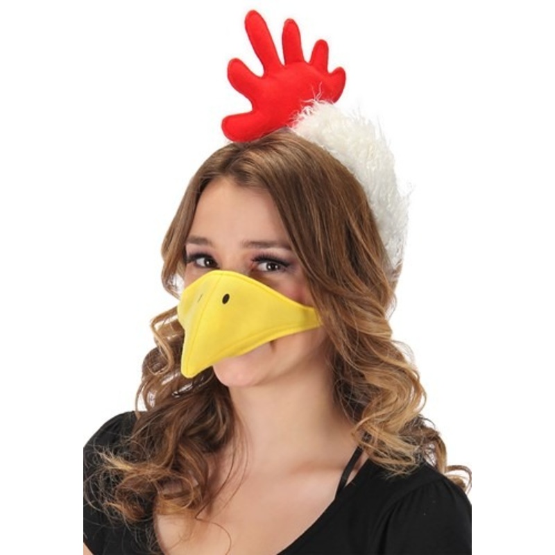 Chicken Plush Headband & Beak Kit  Standard