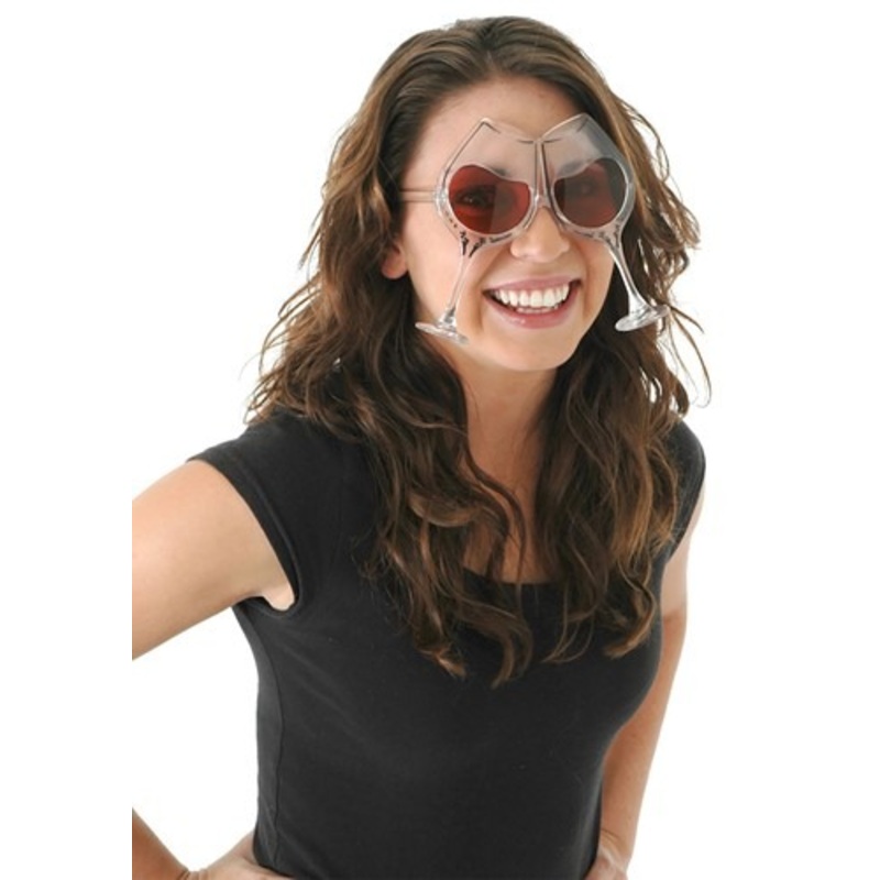 Clear/Rose Wine Goblet Eyeglasses Standard