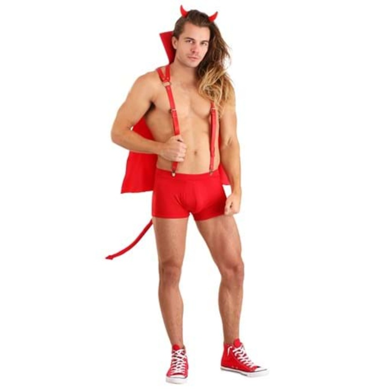 Men's Flaming Devil Costume Small