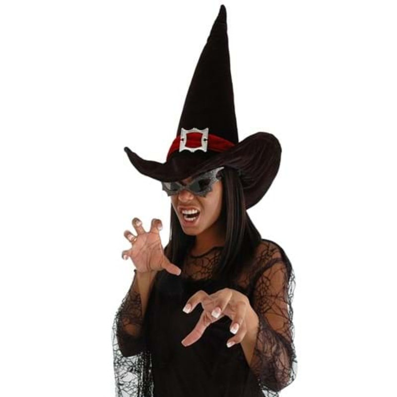 Plush Adult Witch Costume Hat Standard