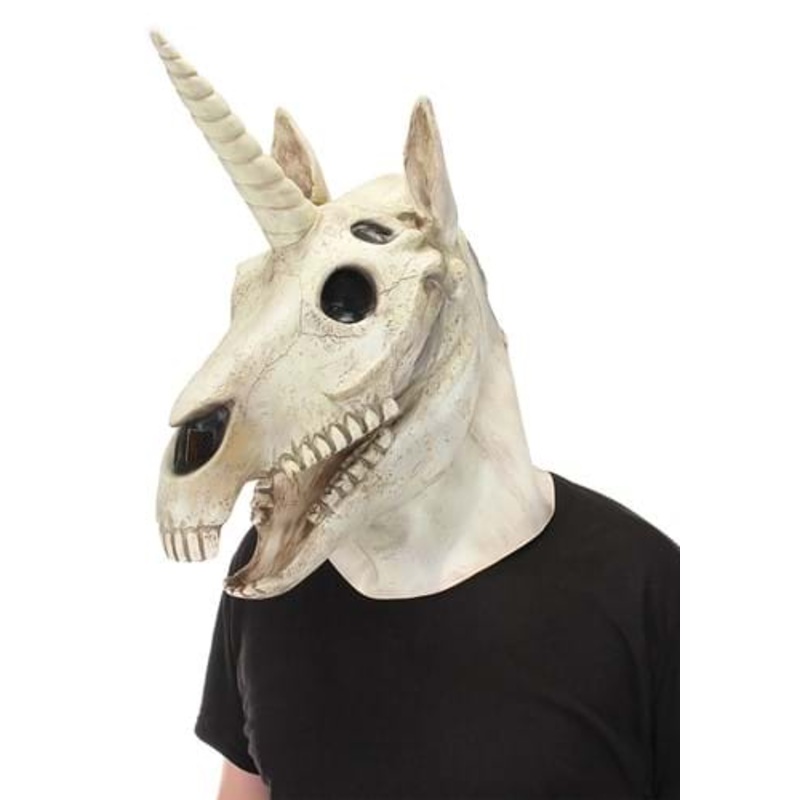 Unicorn Skull Mouth Mover Mask Standard