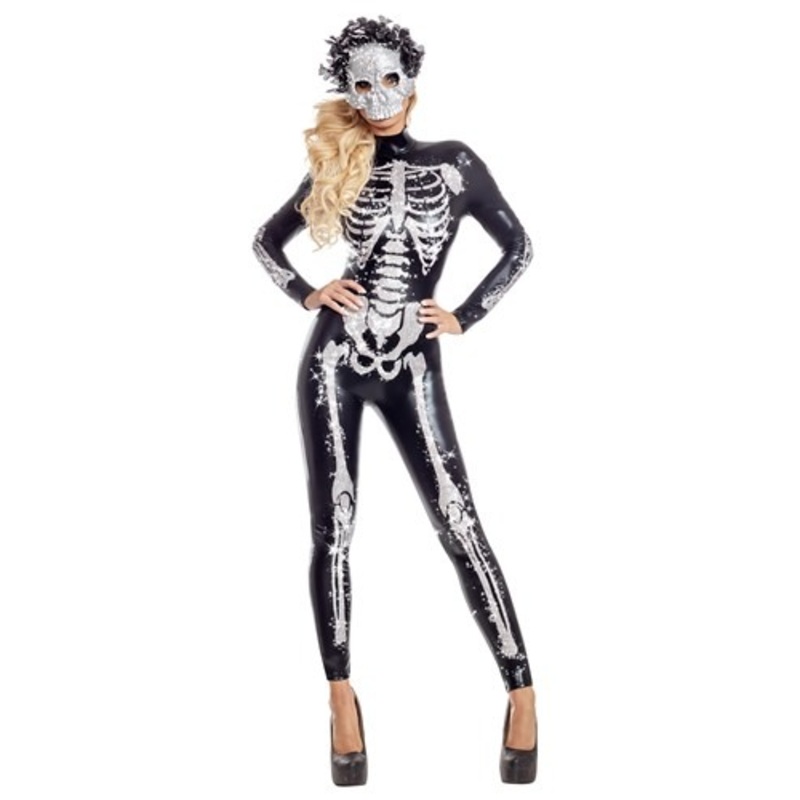 Glamorous Skeletal Beauty Costume for Women  Small