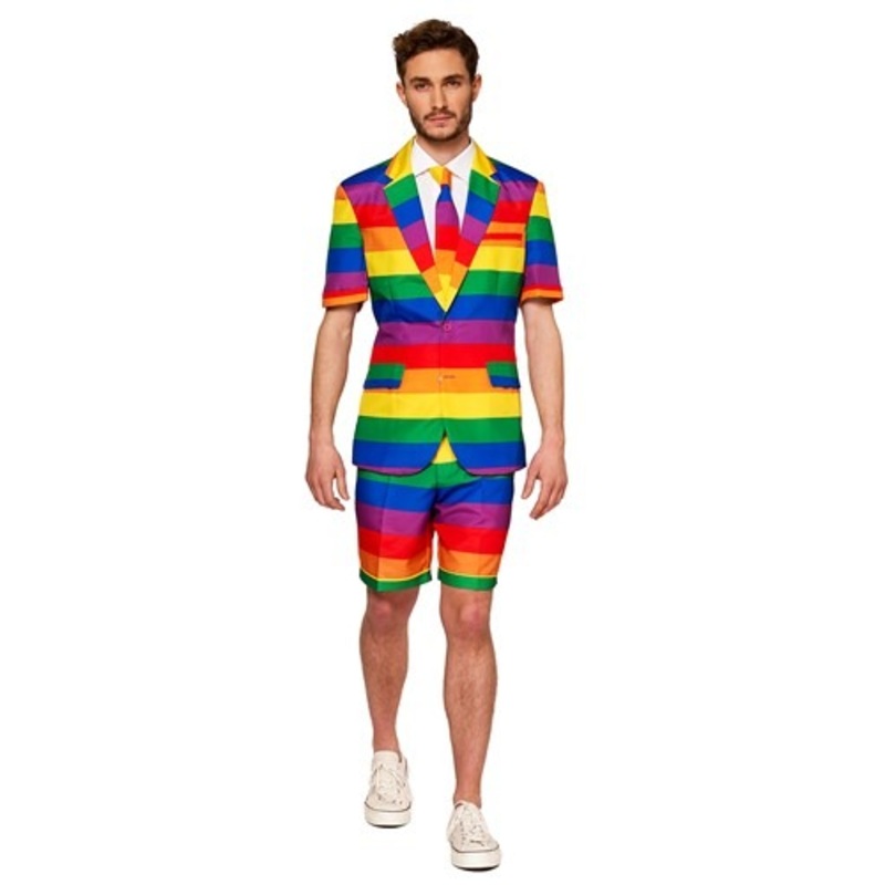 Men's Suitmeister Rainbow Summer Suit Small