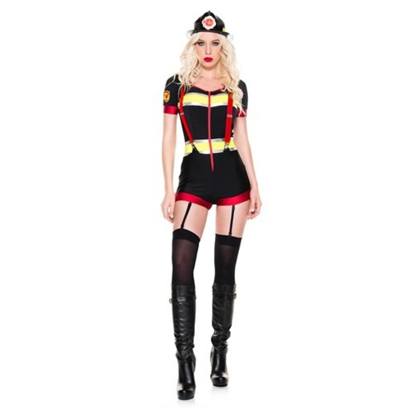 Women's Sexy Fire Captain Costume Small/Medium