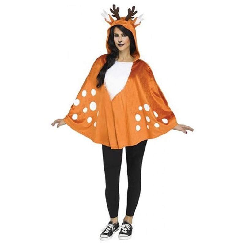 Women's Hooded Deer Poncho Standard