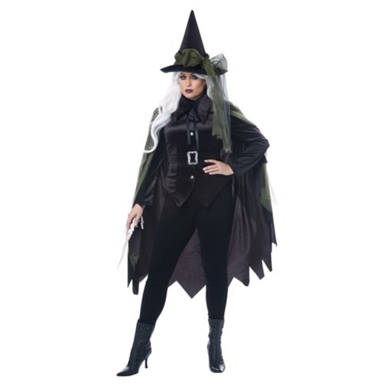 Women's Plus Size Gothic Witch Costume 1X