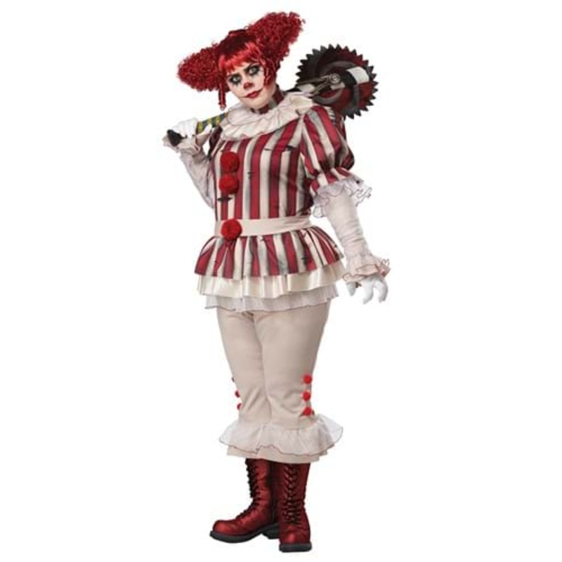 Women's Plus Size Sadistic Clown Costume 1X