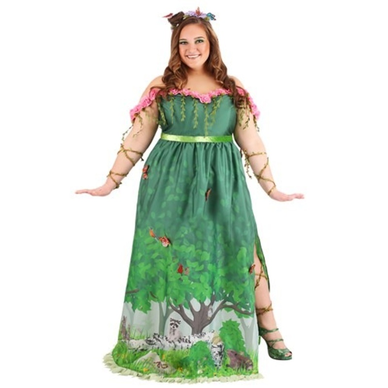 Womens Plus Size Mother Nature Costume  1X