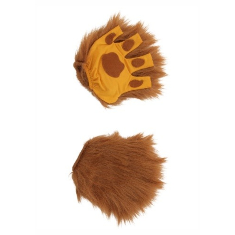 Adult Lion Paws Fingerless Gloves  Standard