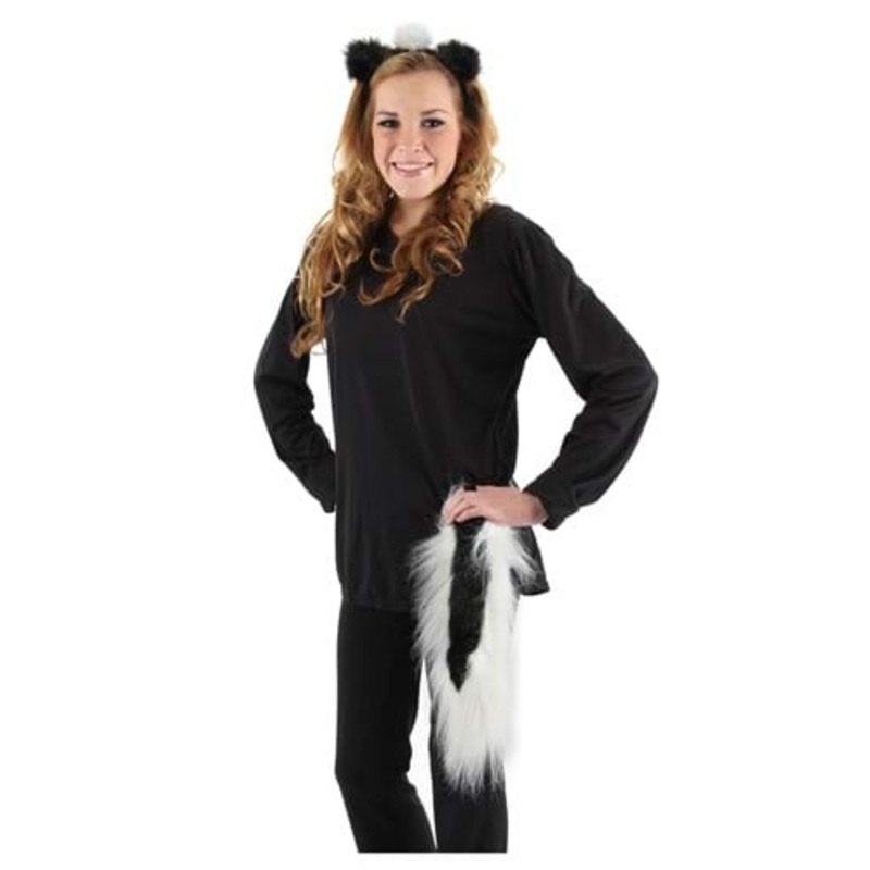 Adult Skunk Ears & Tail Set Standard