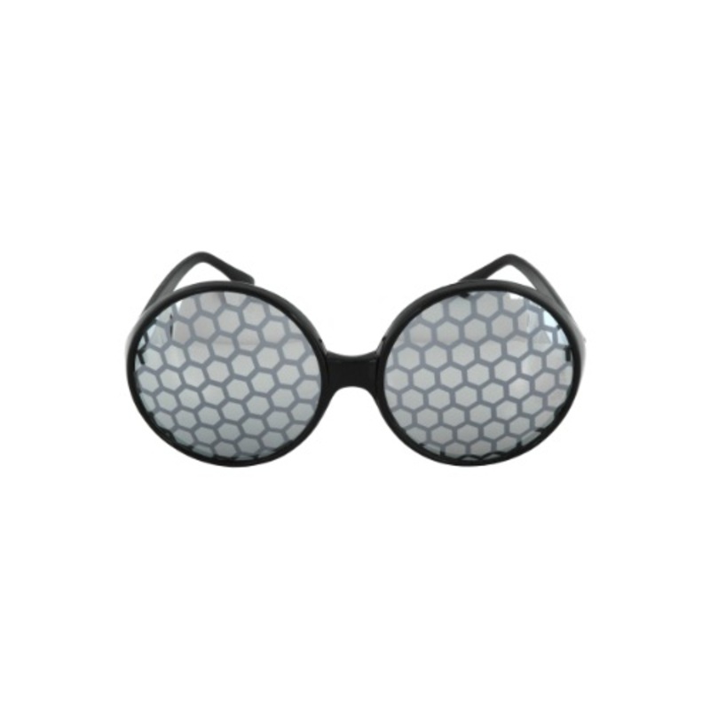 Black Bug Eyes Costume Sunglasses Standard