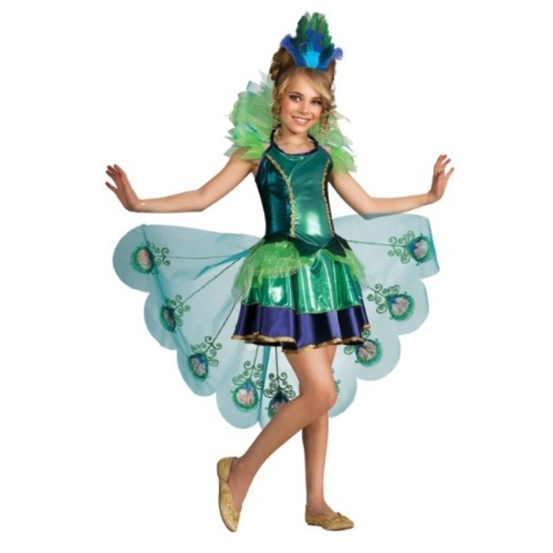 Kids Peacock Costume Large