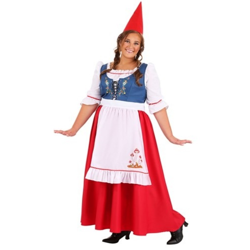 Plus Size Garden Gnome Women's Costume 1X