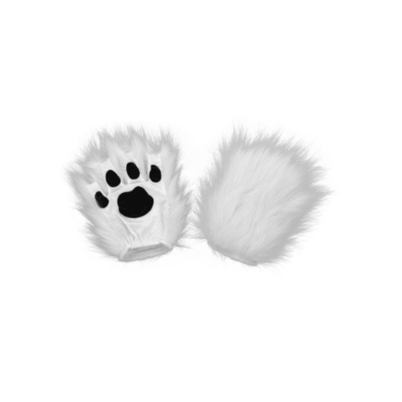 White Paws Fingerless Costume Gloves Standard