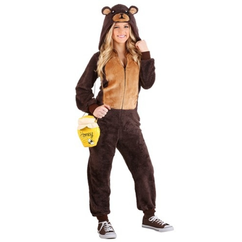 Adult Brown Bear Jumpsuit Costume X-Small