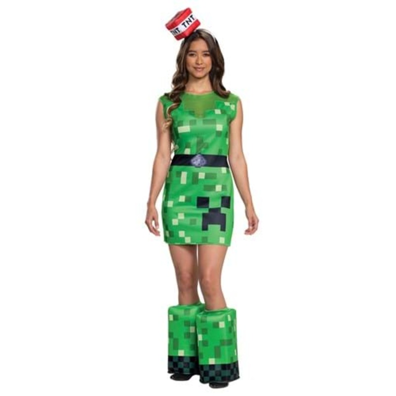 Minecraft Women's Creeper Costume Medium