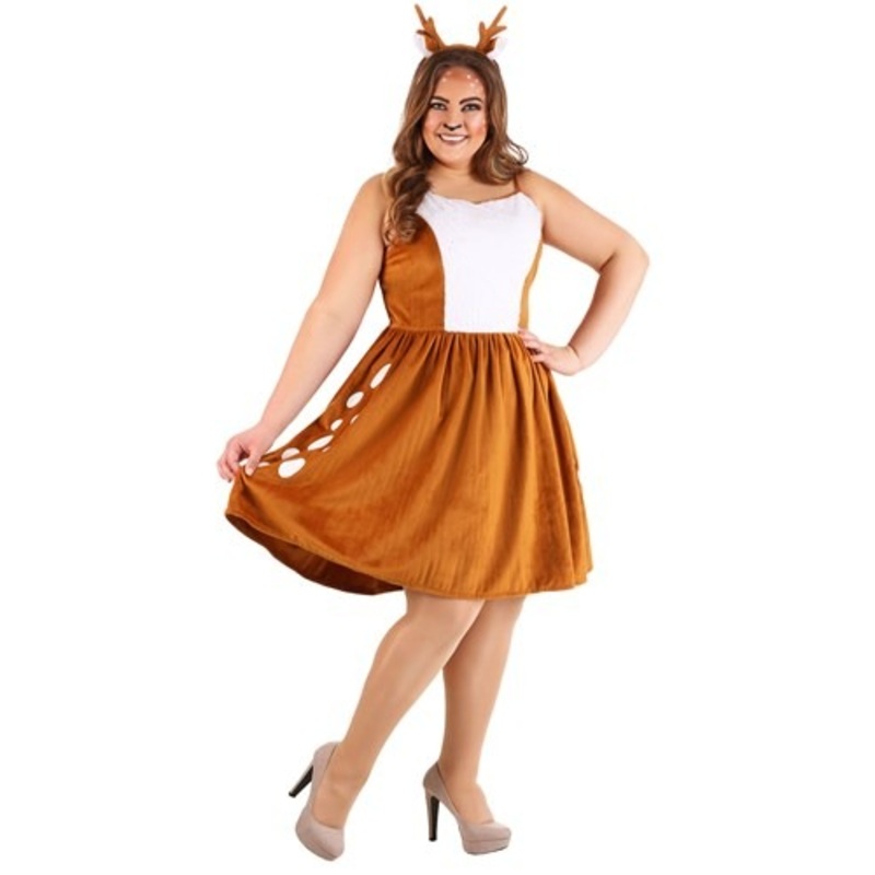 Plus Size Dazzling Deer Costume for Women 1X