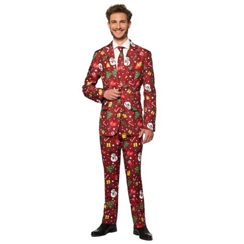 Red Light Up Christmas Suitmeister Men's Suit Small