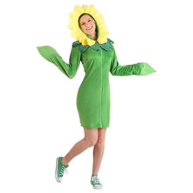Women's Flower Hoodie Dress X-Small